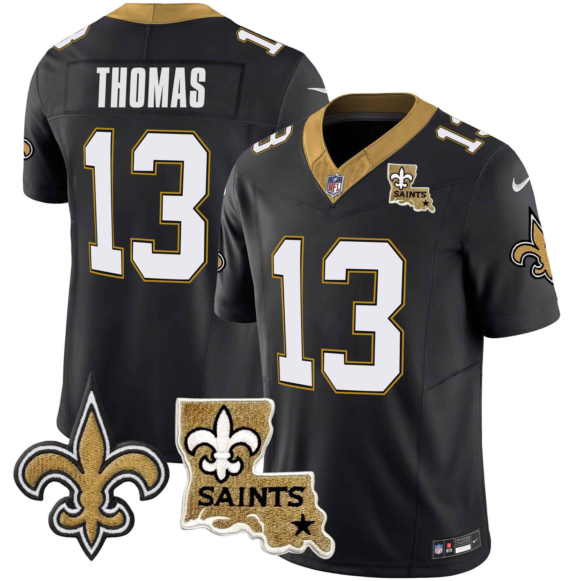 Men New Orleans Saints #13 Thomas Black 2024 Nike Vapor Limited NFL Jersey style 1